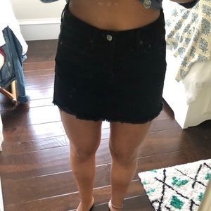 Black jean skirt